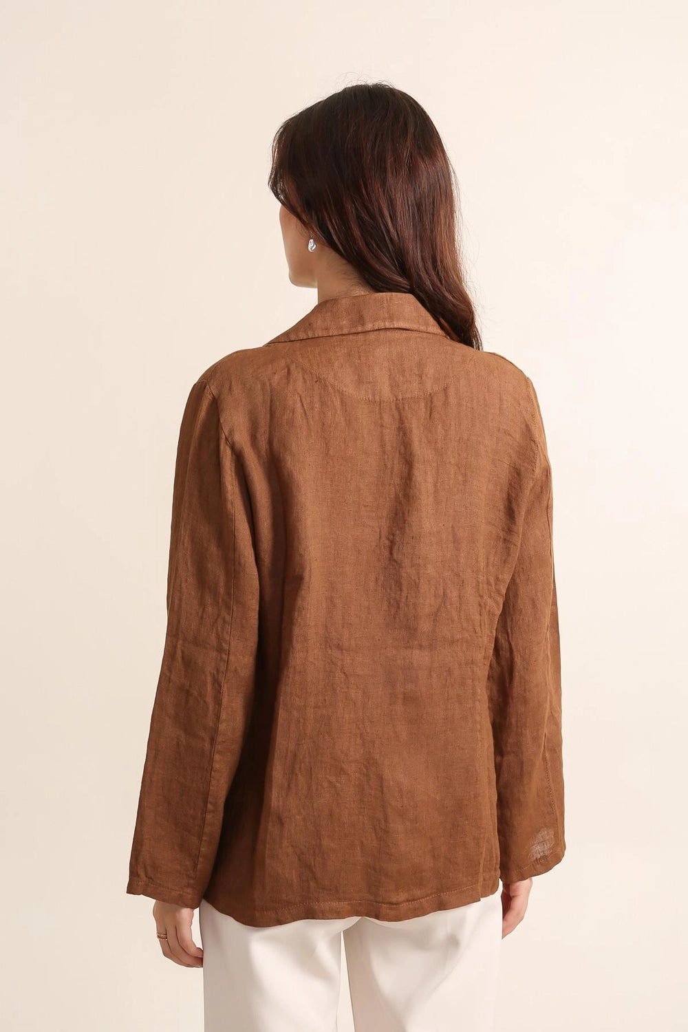 Mathilde Relaxed Pure Linen Blazer by ADORA PARIS