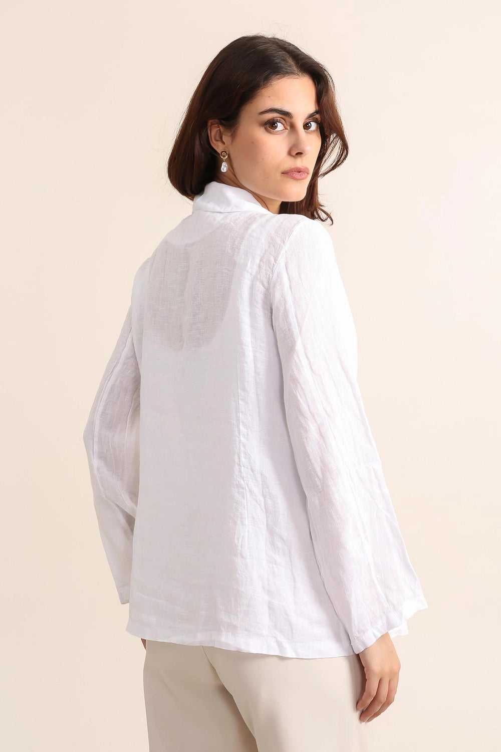 Mathilde Relaxed Pure Linen Blazer by ADORA PARIS