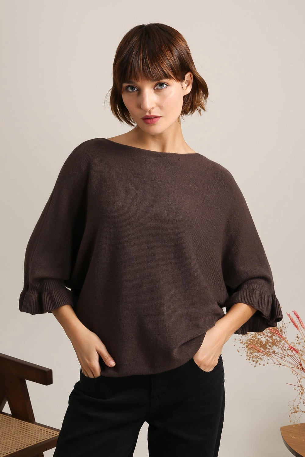 Claire Cashmere-Blend Batwing Sweater by ADORA PARIS