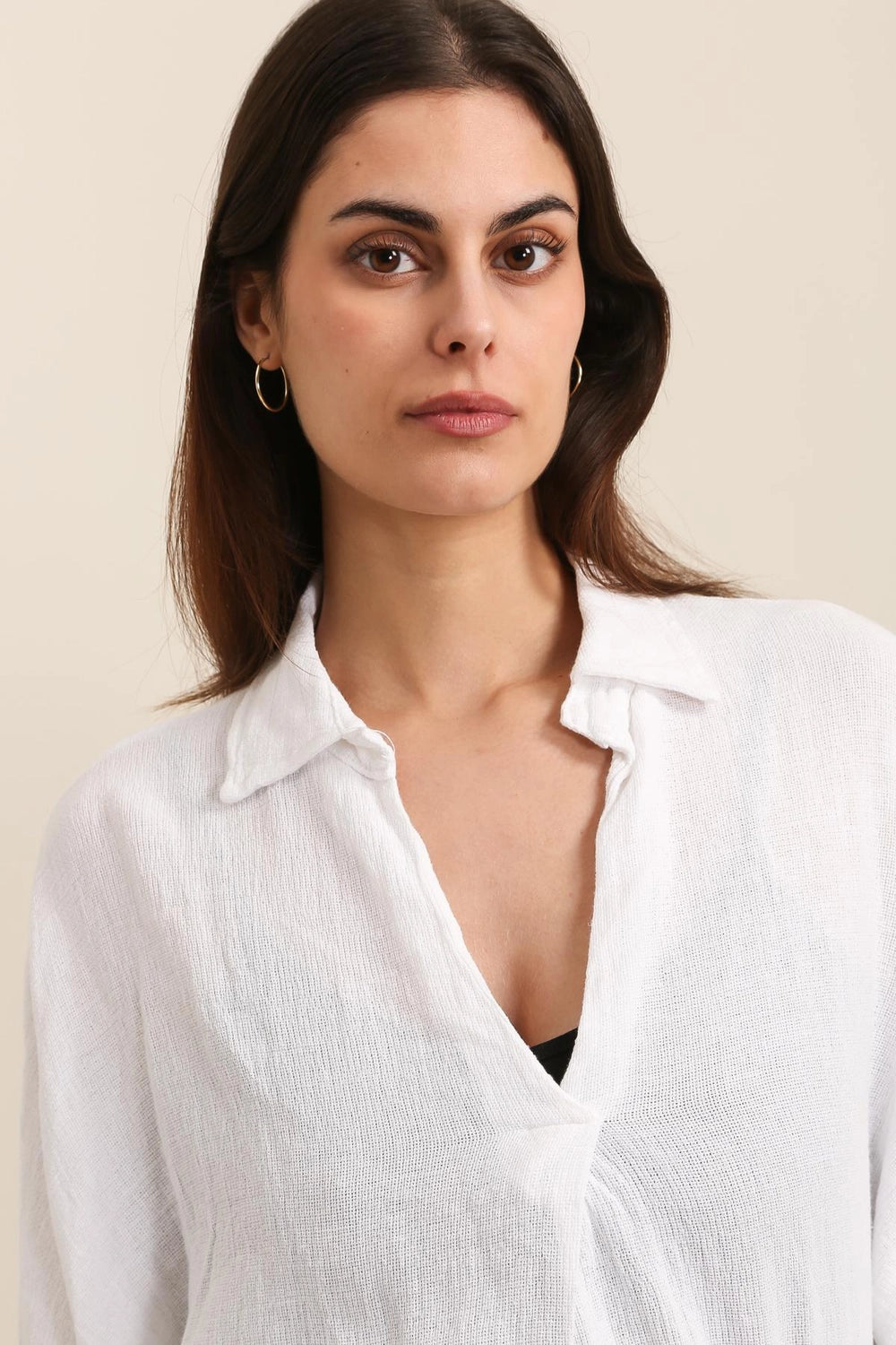 Adèle Relaxed Linen-Cotton Blend Blouse by ADORA PARIS