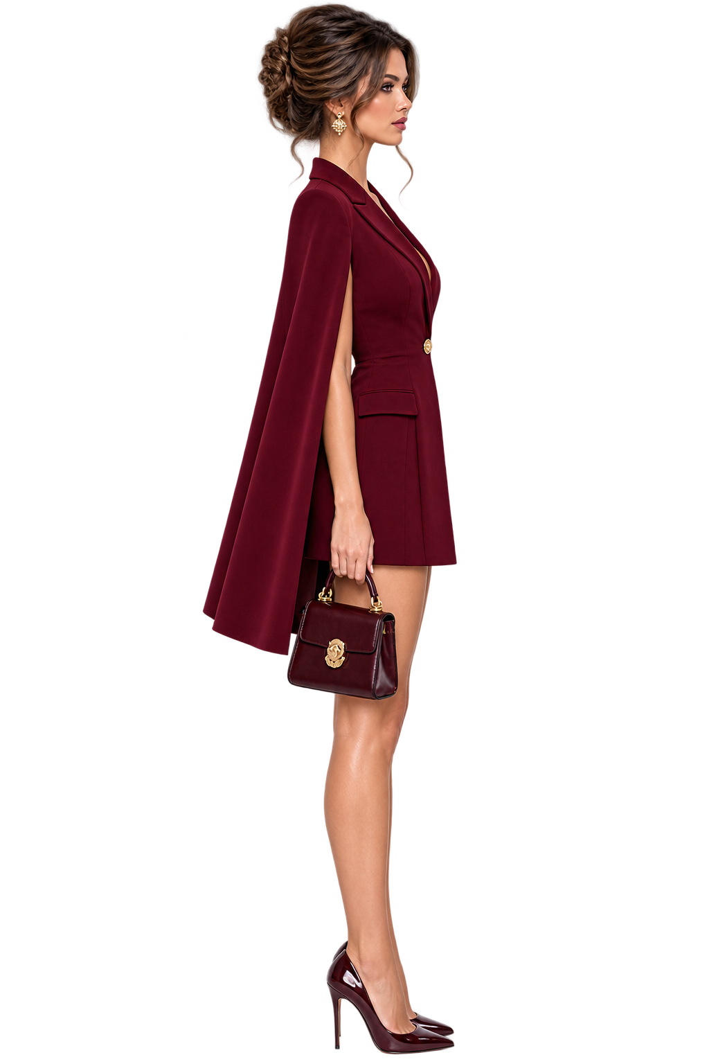 Solène Sculpted Cape Blazer