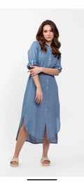 Chloé Pure Linen Shirt Dress by ADORA PARIS