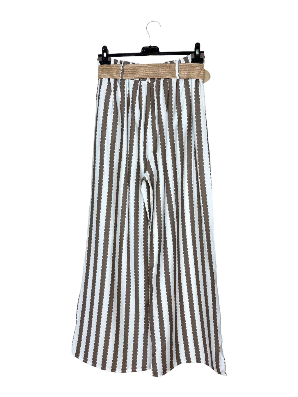 Lucille Striped Wide-Leg Trousers