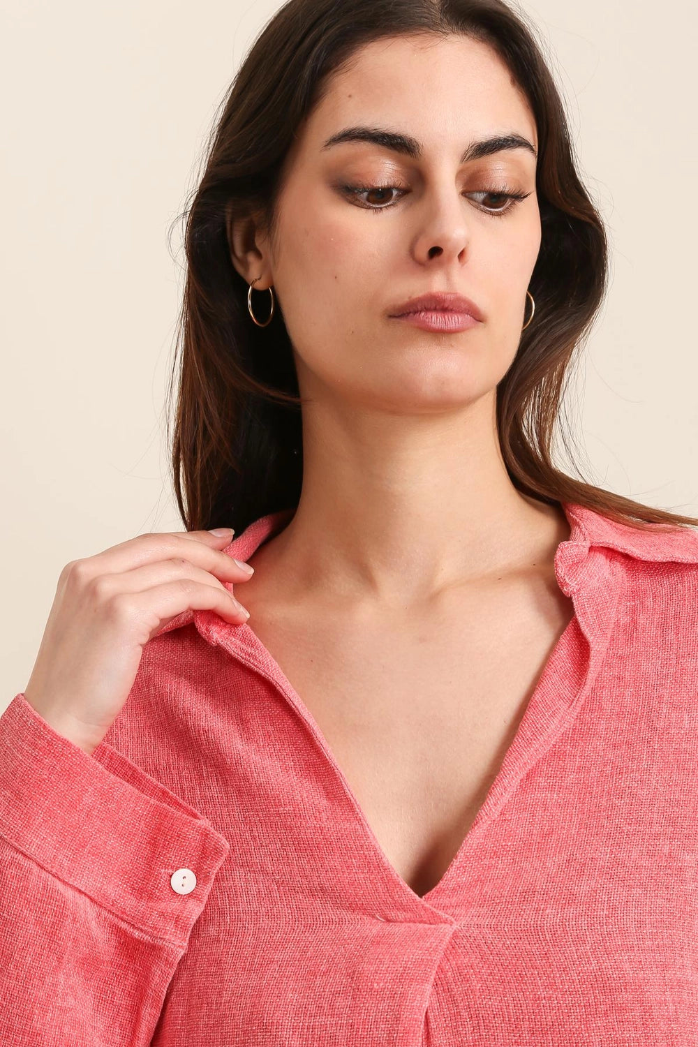Adèle Relaxed Linen-Cotton Blend Blouse by ADORA PARIS